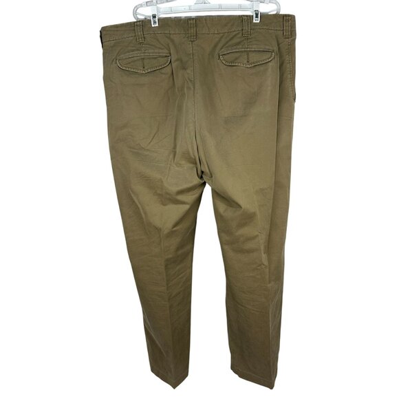 Merona Mens Size 40x32 Straight Fit Casual Chino Pants Olive Green - Picture 3 of 5